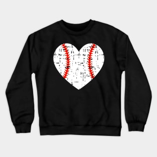 Heart Grunge Baseball Crewneck Sweatshirt